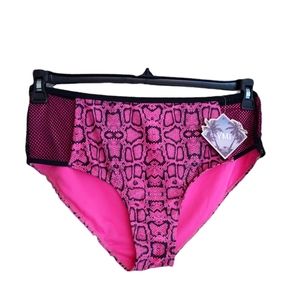 Ymi swim pink snakeskin bottom